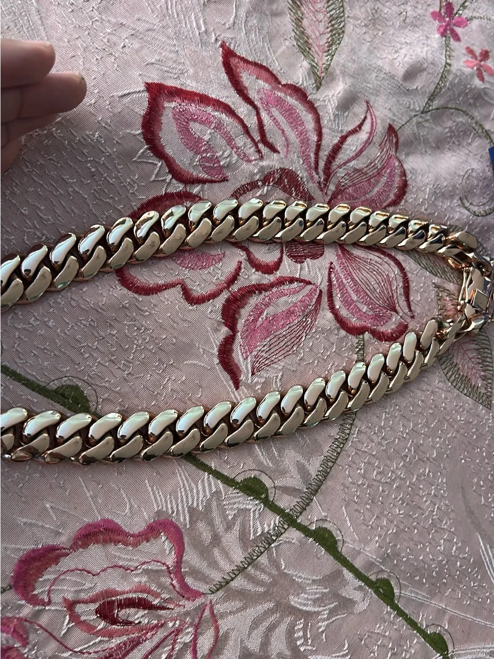 Men's Rose Gold-Tone Cuban Link Chain Necklace